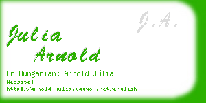 julia arnold business card