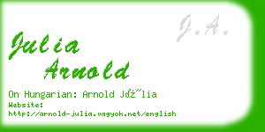 julia arnold business card